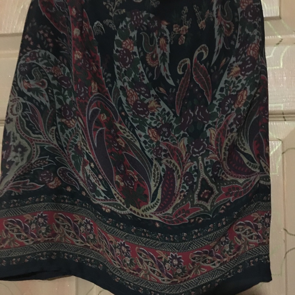 Paisley print wrap skirt